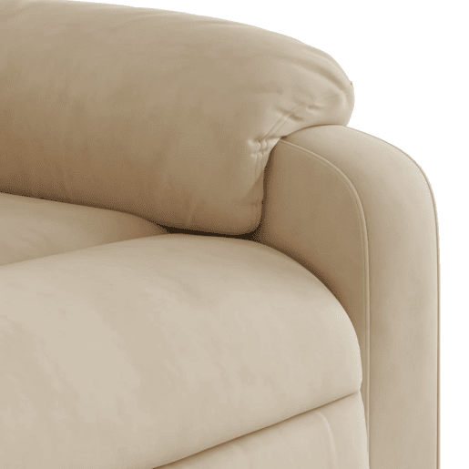 vidaXL Poltrona de massagens reclinável elétrica microfibra cor creme vidaXL Poltrona de massagens reclinável elétrica microfibra cor creme