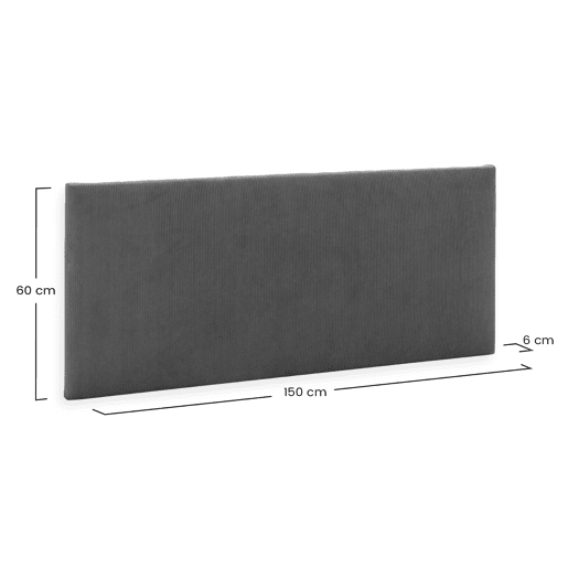 Cabeceira estofada Bari 150x60 cm Verde