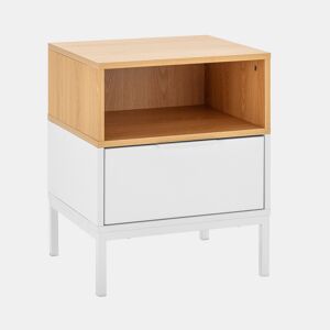 Mesa de cabeceira Nieve 1 gaveta cor Branco