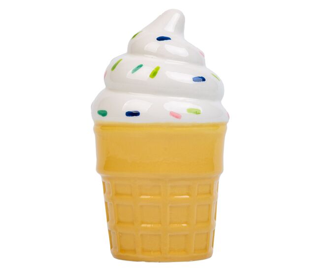 Porta lápices helado de cerámica naranja d7,5x15
