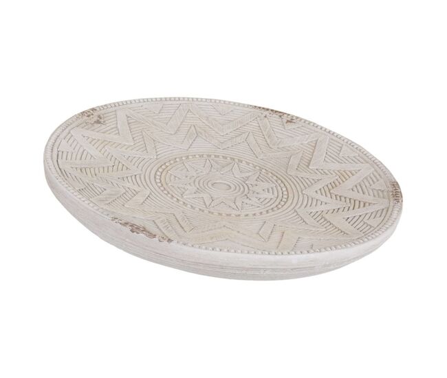 Plato decorativo de magnesio 50x50x06h cm