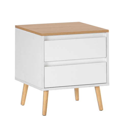 Mesa de cabeceira Desi 2 gavetas cor Branco