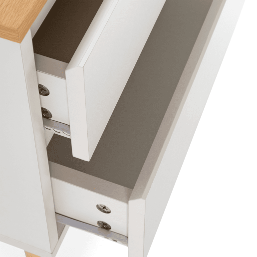 Mesa de cabeceira Desi 2 gavetas cor Branco