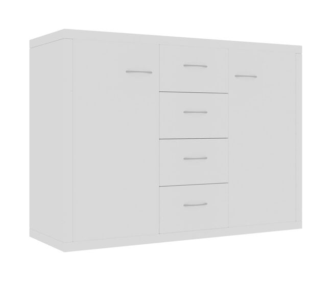 Vidaxl aparador de madera contrachapada blanco 88x30x65 cm