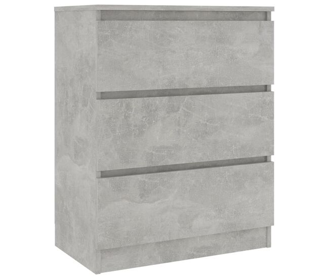 Vidaxl aparador de madera contrachapada gris hormigón 60x35x76 cm