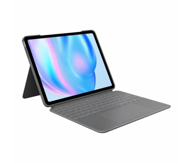 Funda para tablet logitech ipad air 2024 gris qwerty español qwerty