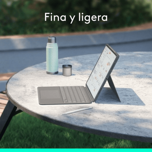 Capa para Tablet Logitech iPad Air 2024 Cinzento Qwerty espanhol QWERTY