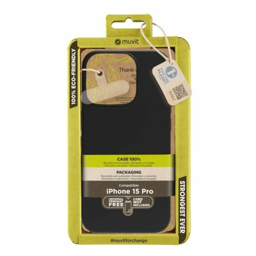 Capa para Telemóvel Muvit iPhone 15 Pro Preto Apple Capa para Telemóvel Muvit iPhone 15 Pro Preto Apple
