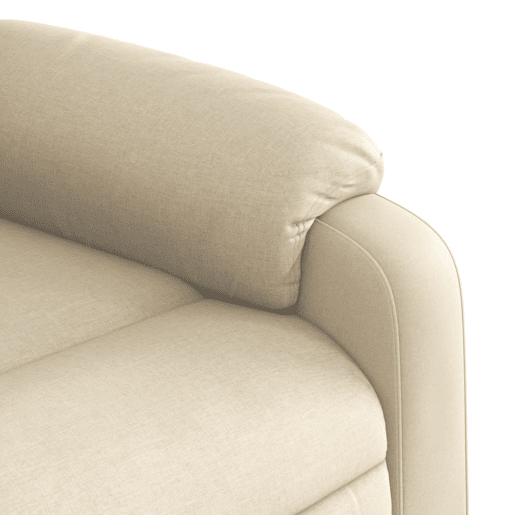 vidaXL Poltrona reclinável elevatória tecido cor creme