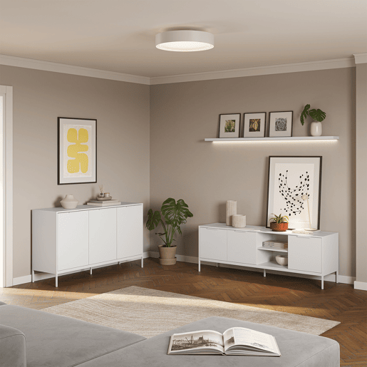 Aparador Auri 3 portas cor Branco