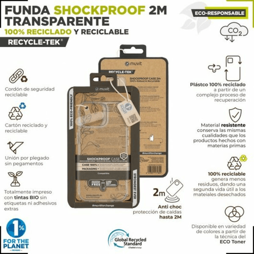 Capa para Telemóvel Muvit iPhone 15 Plus Transparente Apple Capa para Telemóvel Muvit iPhone 15 Plus Transparente Apple