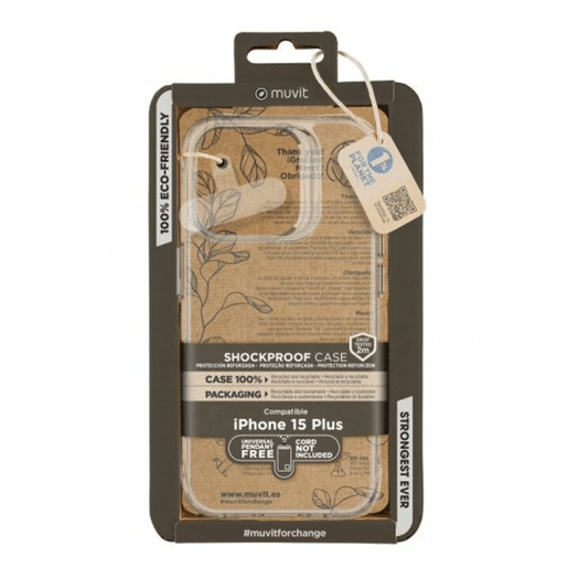 Capa para Telemóvel Muvit iPhone 15 Plus Transparente Apple Capa para Telemóvel Muvit iPhone 15 Plus Transparente Apple