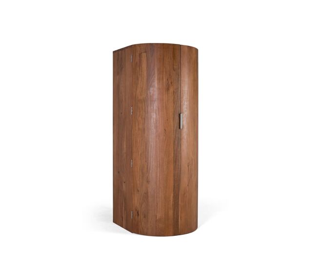Mueble bar con 2 puertas en madera maciza de acacia 190x80x80