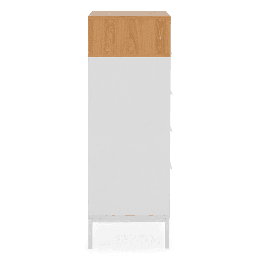 Cômoda alta Nieve 4 gavetas cor Branco