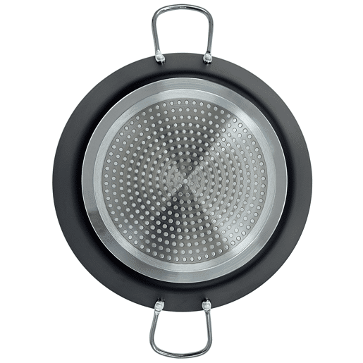 Briebe Zafrán Paella Panela Indução, 34cm, 6 Porções, Anti-aderente Ecológico PFOA-Free Alumínio Prensado, Vitrocerâmica, , Preto