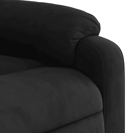 vidaXL Poltrona reclinável elétrica tecido de microfibra preto