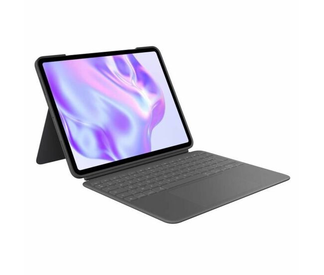 Funda para tablet logitech ipad pro negro gris grafito azerty qwerty qwerty us