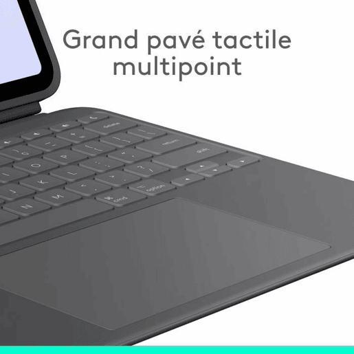 Capa para Tablet Logitech iPad Pro Preto Cinzento Grafite AZERTY QWERTY Qwerty US