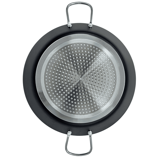 Briebe Zafrán Paella Panela Indução, 42 cm, 9-10 Porções, Anti-aderente Ecológico PFOA-Free Alumínio Prensado, Vitrocerâmica, , Preto