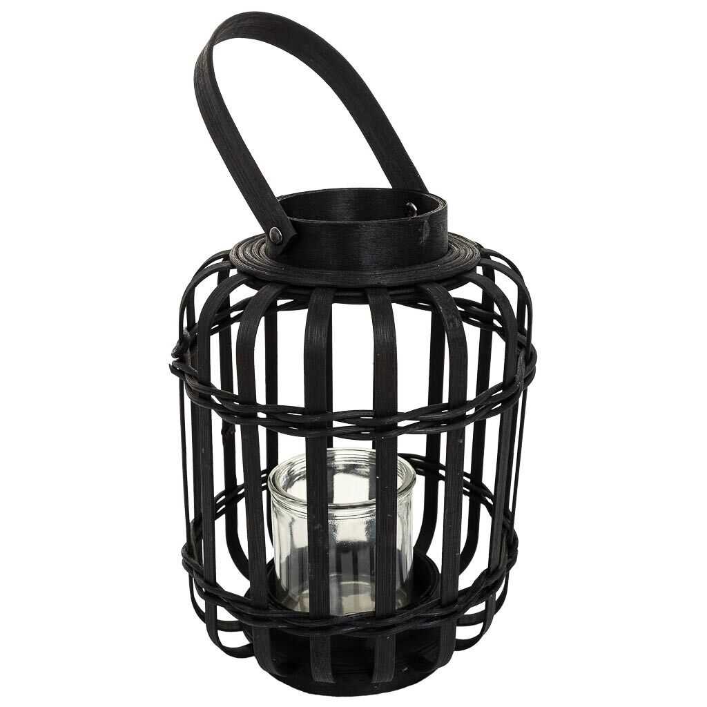 Farol portavelas de bambú