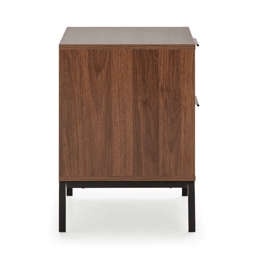 Mesa de cabeceira Auri 2 gavetas cor Nogueira Mesa de cabeceira Auri 2 gavetas cor Nogueira