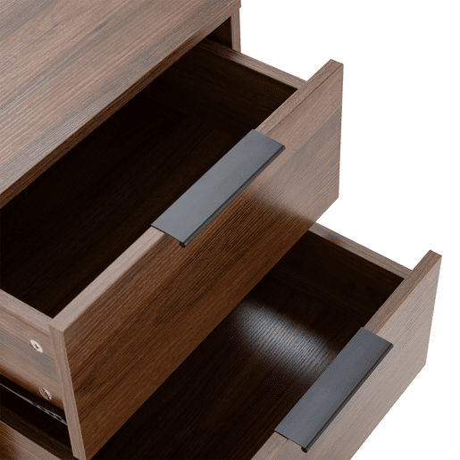 Mesa de cabeceira Auri 2 gavetas cor Nogueira Mesa de cabeceira Auri 2 gavetas cor Nogueira