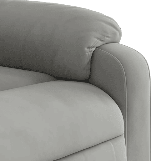 vidaXL Poltrona massagens reclinável elétrica microfibra cinza-claro vidaXL Poltrona massagens reclinável elétrica microfibra cinza-claro