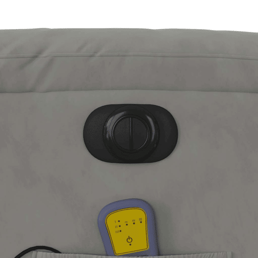 vidaXL Poltrona massagens reclinável elétrica microfibra cinza-claro vidaXL Poltrona massagens reclinável elétrica microfibra cinza-claro