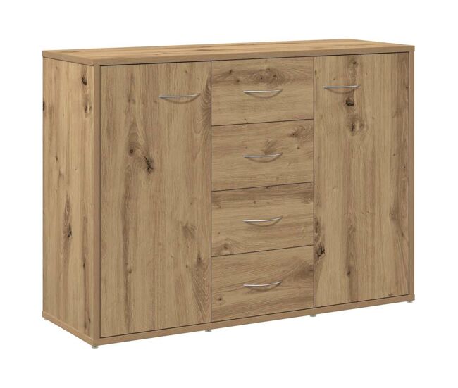 Vidaxl aparador de madera de ingeniería roble artisan 88x30x64 cm