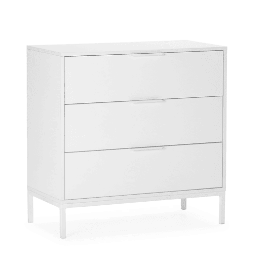 Cômoda Auri 3 gavetas cor Branco