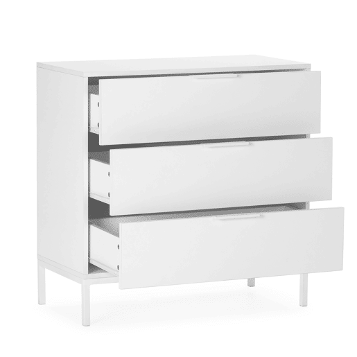Cômoda Auri 3 gavetas cor Branco