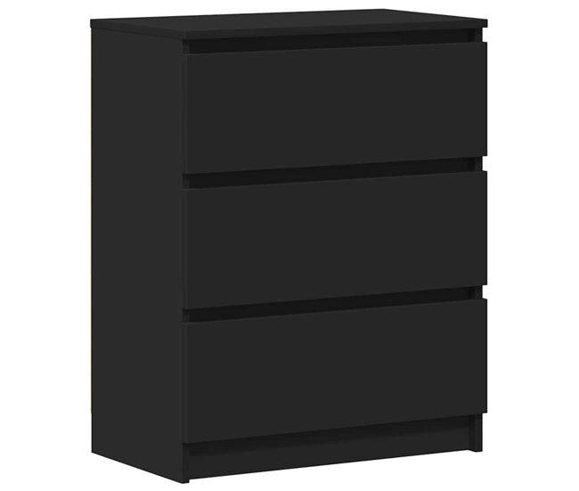 Vidaxl aparador de madera contrachapada negro 60x35x76 cm
