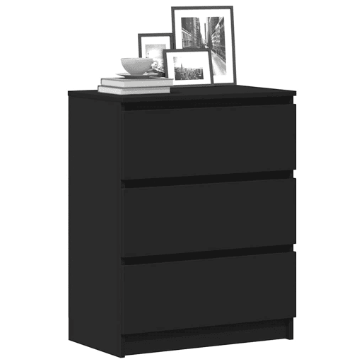vidaXL Aparador 60x35x76 cm derivados de madeira preto vidaXL Aparador 60x35x76 cm derivados de madeira preto