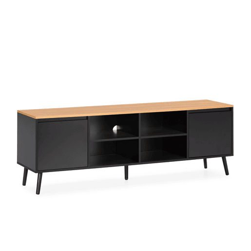 Móvel Tv Desi 2 portas cor Preto