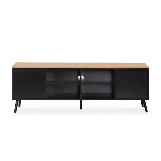 Móvel Tv Desi 2 portas cor Preto