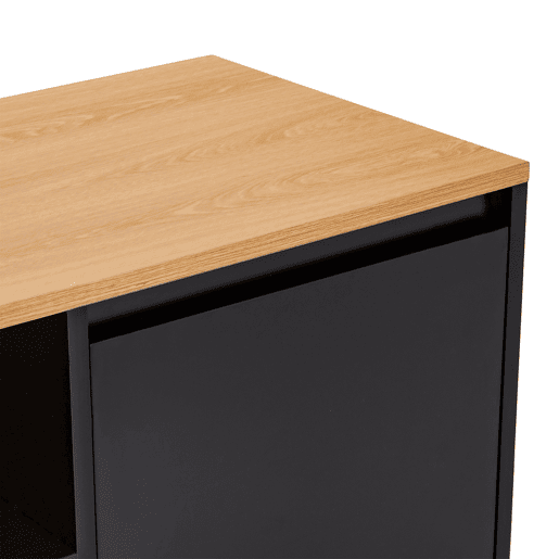 Móvel Tv Desi 2 portas cor Preto