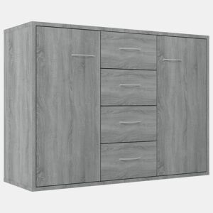 vidaXL Aparador 88x30x65 cm madeira processada cor sonoma cinza