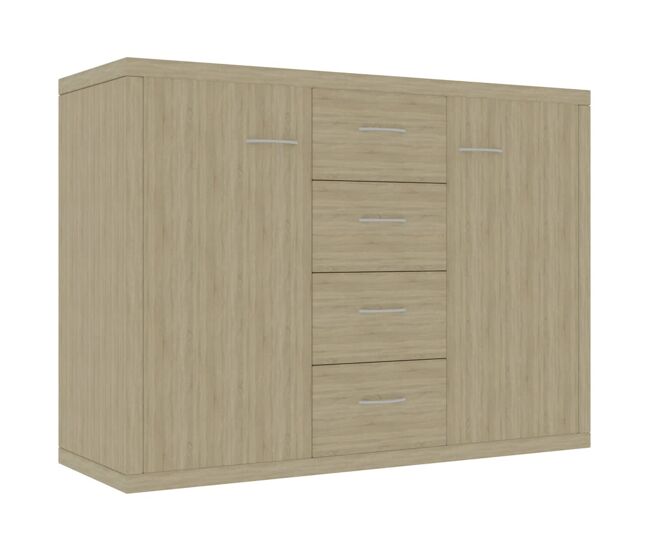 Vidaxl aparador de madera contrachapada color roble sonoma 88x30x65 cm