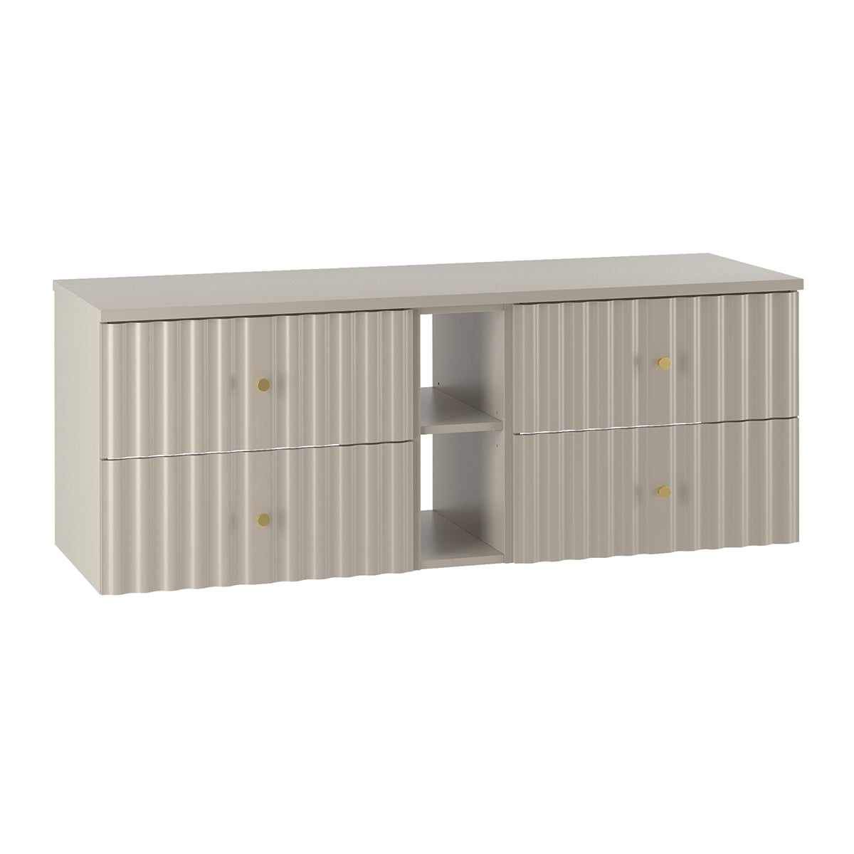 Mueble bajo lavabo 2 compartimientos encimera Izae 140