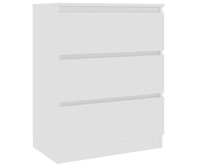 Vidaxl aparador de madera contrachapada blanco 60x35x76 cm