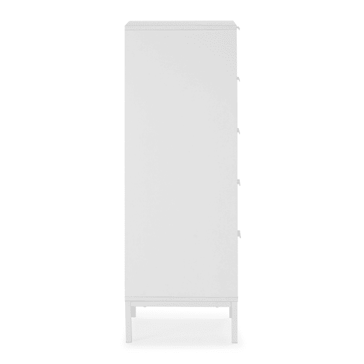 Cômoda alta Auri 5 gavetas cor Branco