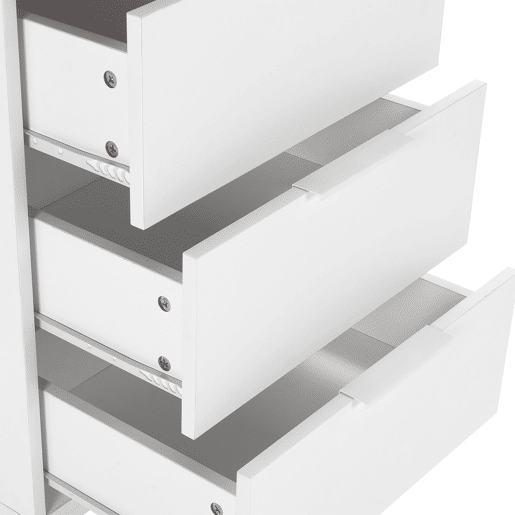 Cômoda alta Auri 5 gavetas cor Branco