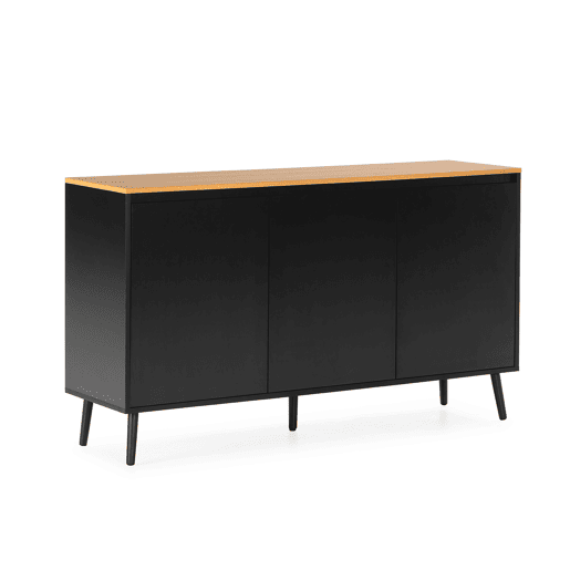 Aparador Desi 3 gavetas cor Preto Aparador Desi 3 gavetas cor Preto