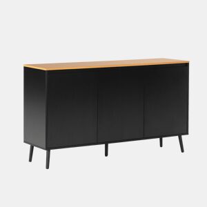 Aparador Desi 3 gavetas cor Preto