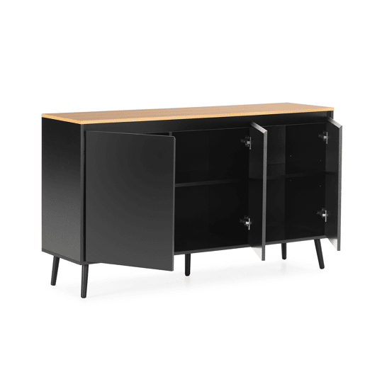 Aparador Desi 3 gavetas cor Preto Aparador Desi 3 gavetas cor Preto