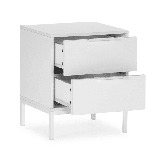 Mesa de cabeceira Auri 2 gavetas cor Branco Mesa de cabeceira Auri 2 gavetas cor Branco