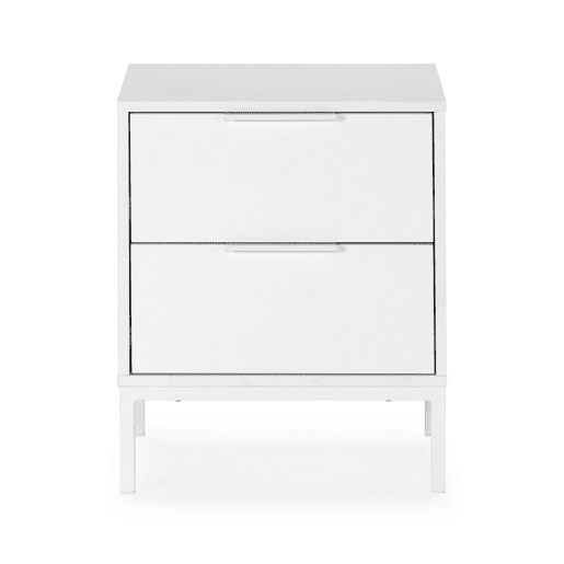 Mesa de cabeceira Auri 2 gavetas cor Branco Mesa de cabeceira Auri 2 gavetas cor Branco
