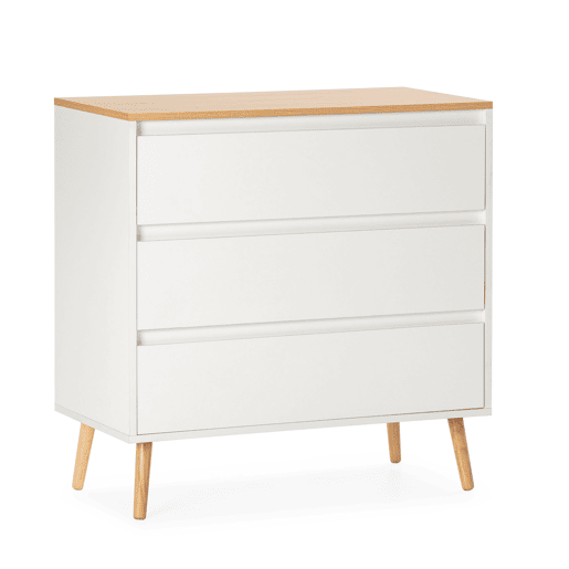 Cômoda Desi 3 gavetas cor Branco