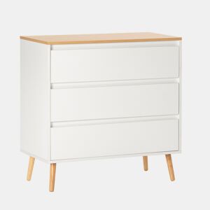 Cômoda Desi 3 gavetas cor Branco