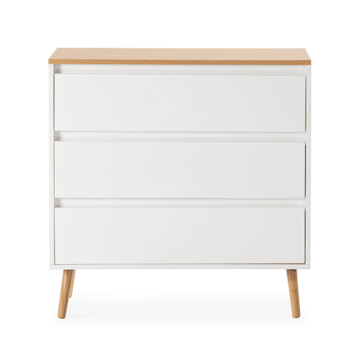 Cômoda Desi 3 gavetas cor Branco